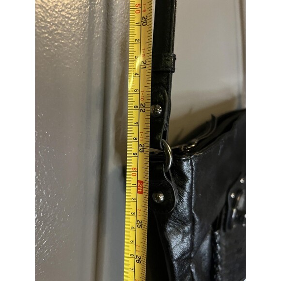 Elliott Lucca Crossbody Bag Womens Black Leather Magdalena Woven Turn Lock - Picture 4 of 13